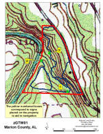 Topo Trails & Location Signs Map