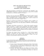 Covenants and Restrictions