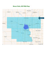 Sioux Falls, SD MSA Map Showing Approx Subject Location
