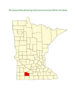 MN Map  Shwg Cottonwood Co W-in the State