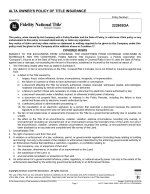 Title Insurance Policy
