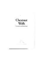 Covenants and Restrictions