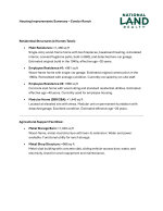Housing & Barn Improvements Summary