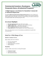 Commercial Investors, Developers Flyer