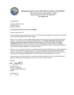 Water and Sewer Availability Letter