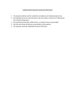 Covenants & Restrictions
